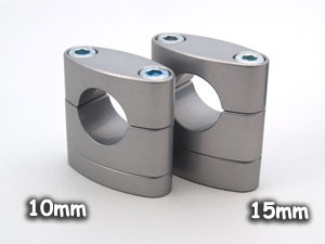 Bar Mounts with risers, silver